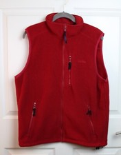 Men's VTG 90s L.L. Bean Fleece Vest Red Made in USA Zip Front Model CQ68 Size SM