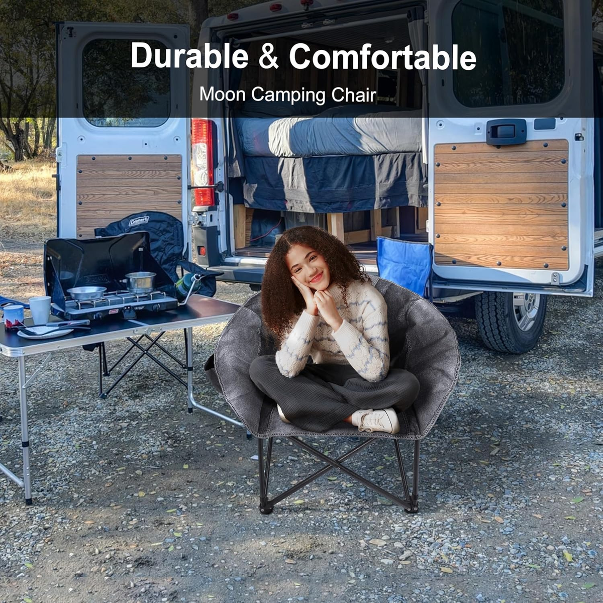 Folding Camping Moon Chair, Outdoor Saucer round Chair Folding Camping Moon Chair, Outdoor Saucer round Chair