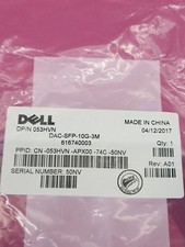 GENUINE DELL DAC-SFP-10G-3M SPF 10GbE DIRECT ATTACH CABLE NUOVO 053HVN NEW 