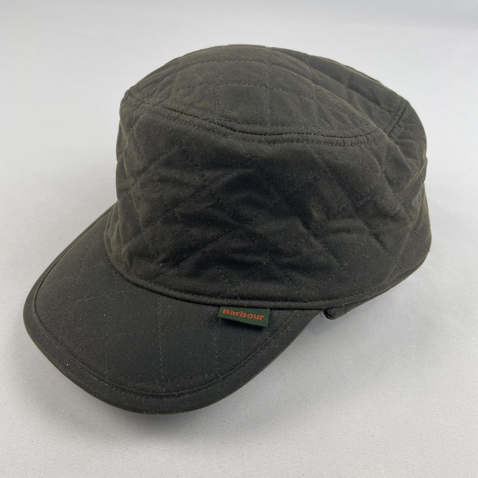 Barbour Hat Stanhope Wax Trapper Hat Olive Size M Waxed Cotton eBay