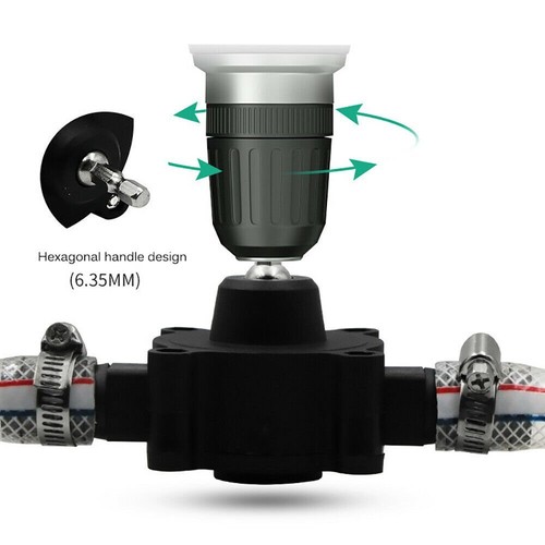 Elektrischer Bohrmaschine Selbstansaugende Transferpumpe Öl Wasser Bohrpumpe - Bild 9 von 12