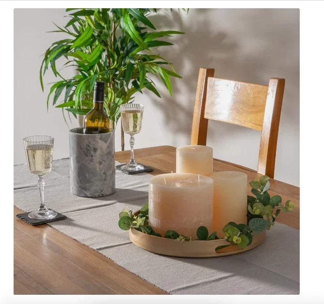 Handmade Bamboo 33cm Round Lacquer Serving 33cm Round Decorative Tray High Gloss - Image 3 of 4