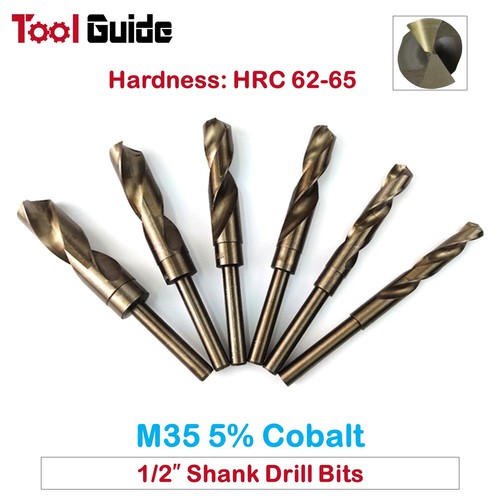 14mm-30mm 12.7mm 1/2" High Speed Steel HSS M35 5% Cobalt Reduced Shank ...