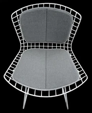 2 Piece Cushion for Bertoia Side Chair - Knoll Inspired Mid Century Decor