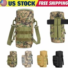 Tactical Water Bottle Pouch Bag Nylon Kettle Holder Carrier Camping Hiking