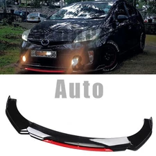 For Toyota Prius Front Bumper Lip Splitter Spoiler Body Kit Black+Red