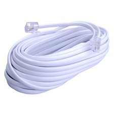 Monster Just HOOK It Up 140095-00 100' White Modular Telephone Line Cable