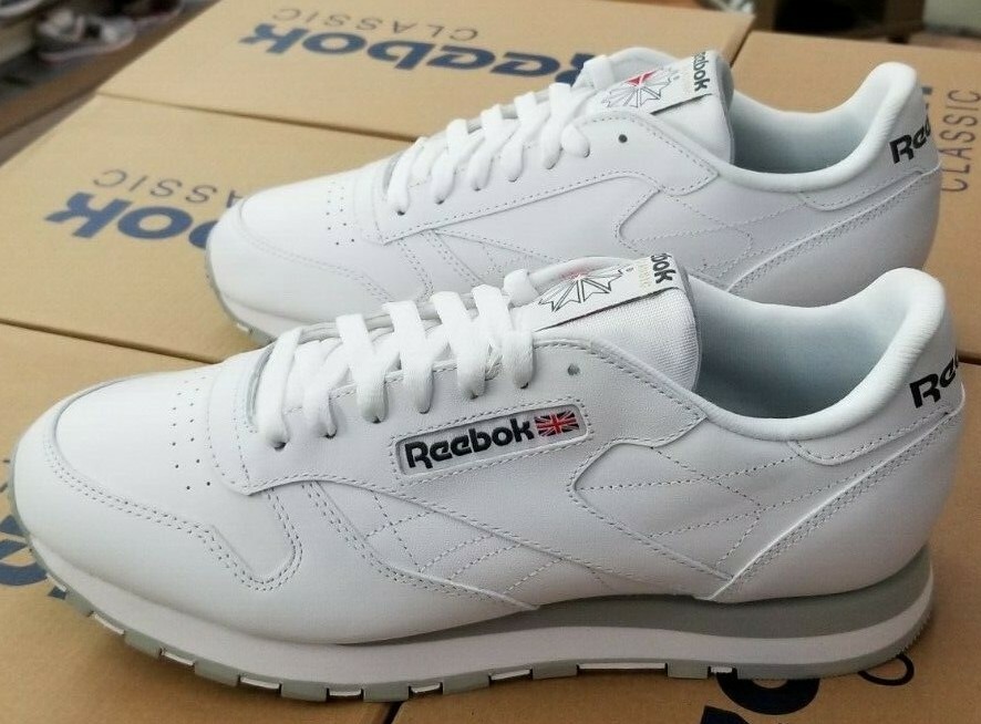 reebok leather grey
