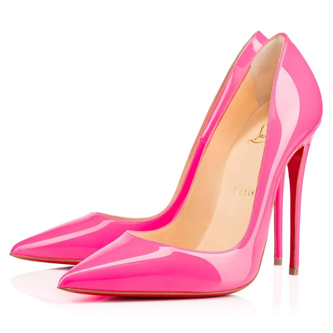 Christian Louboutin, So Kate 120 pink patent pumps