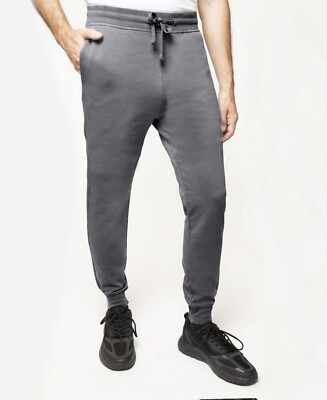 Lazer Men's Burnout Drawstring Fleece Jogger Pants Grey 2XL