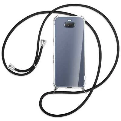 MTB MORE ENERGY Collier pour Sony Xperia 10 noir (A) Etui Coque de protection avec cordon