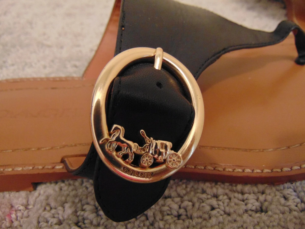 COACH G4855 Lesli Sandal Black size 7.5B eBay