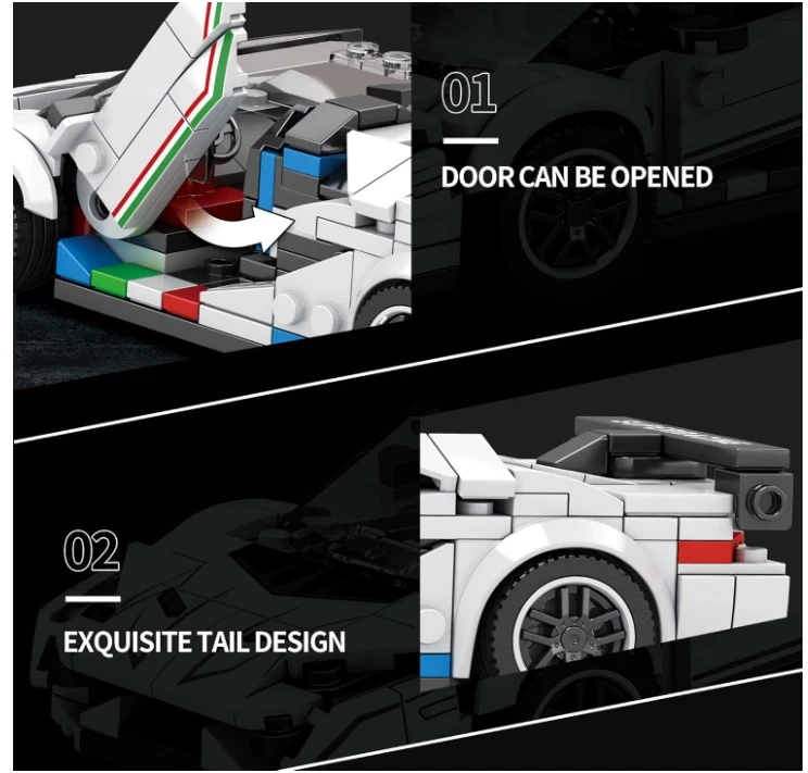 382 Piezas 687 SVJ Lamborghili Coche de Juguete Bloques de Construcción Exhibición y Coleccionables Foto 4 de 4