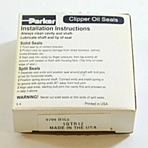 Parker 9799 H1L5 1QTR12 Oil Seal 1.75" x 2.438" x 0.375" LPD NBR Nitrile