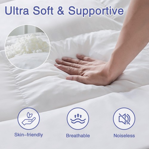 WhatsBedding 4 Zoll Memory Foam Matratzenauflage Queen Size für Rückenschmerzen, Bre... - Bild 2 von 6