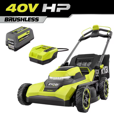 #ad 40V HP Brushless 21 In. Cordless Battery Walk behind Push Lawn Mower with 8.0 Ah $543.91