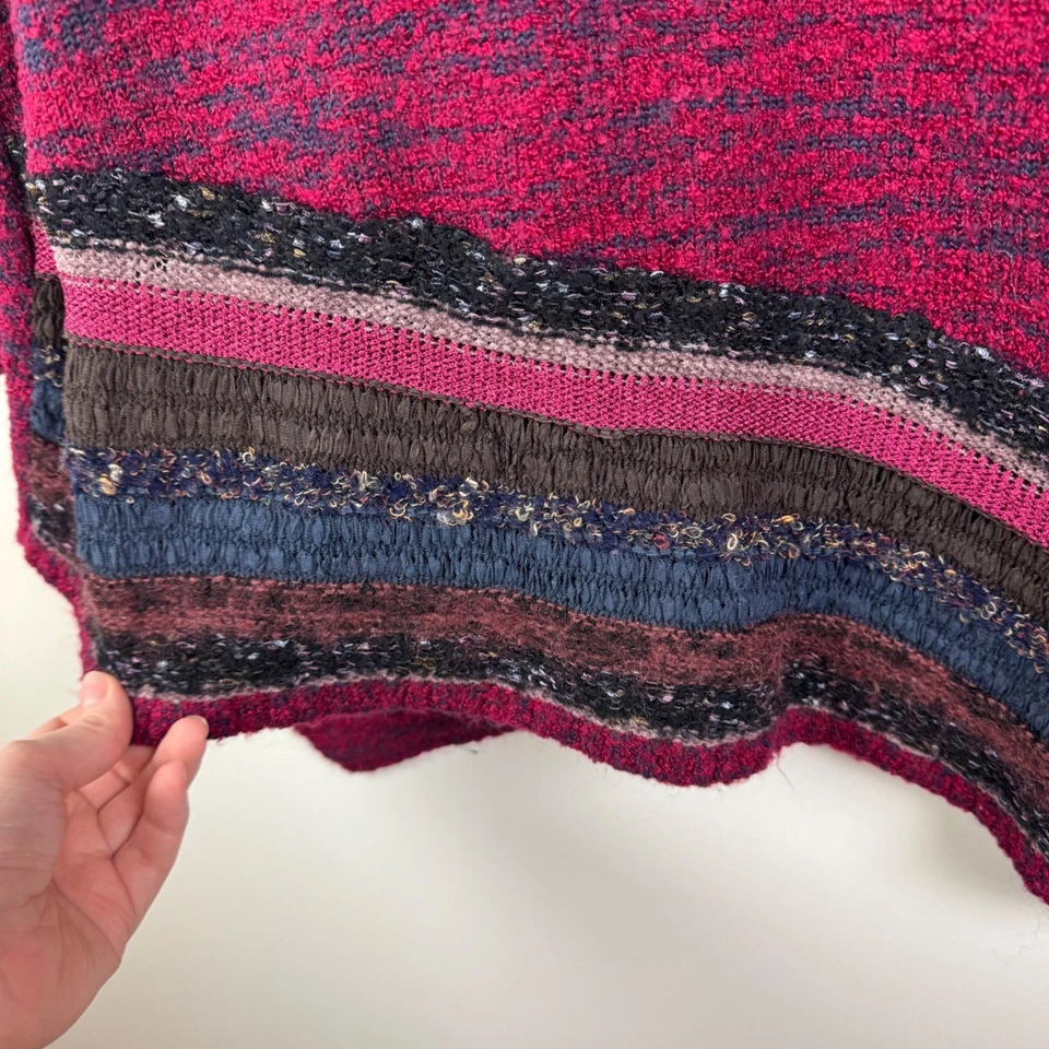 Suéter túnica Soft Surroundings marrom grande assimétrico texturizado malha pulôver - Imagem 2 de 4