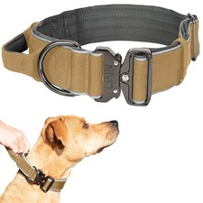 Tactical Dog Collar - Dog Collar with Handle Heavy-Duty Adjustable Military K...