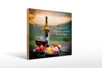 Holzschild Spruch 30X40 Cm Leben Ist Zu Kurz, Um Schlechten Wein Deko Schild