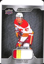 2023-24 Upper Deck Engrained Premium Memorabilia Ebony #159 Connor Zary 11/15