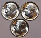 (3) Roosevelt Dimes - 1955D 1955P 1955S - #0463E