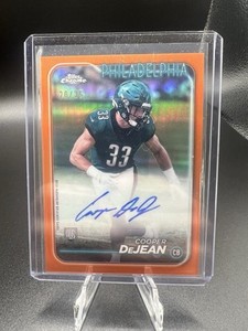 2024 Topps Chrome Cooper DeJean Orange RC Auto Super Bowl Champ 20/25