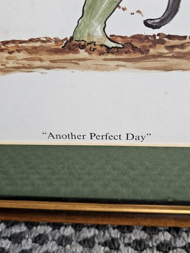 Framed Bryn Parry Cartoon Print Picture 'Another Perfect Day' Original Art - Picture 7 of 10
