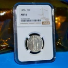 1930 Standing Liberty Quarter NGC AU55 Beautiful Recessed Toning Original 25c