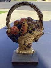 ANTIQUE C.J.O. JUDD MFG. CO. FRENCH FRUIT BASKET CAST IRON DOOR STOP DOORSTOP
