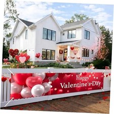 Valentine's Day Banner Happy 79 x 18 Inch Yard Fence Banner Decorations 006