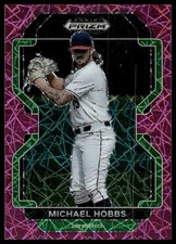 2022 Panini Prizm Draft Picks #PDP220 Michael Hobbs Neon Pink Velocity
