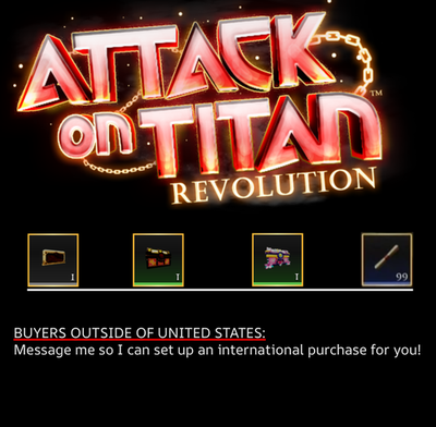 #ad Attack on Titan Revolution AOTR New Anime Fashion Crates Prestige Scrolls $20.00