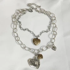 21" New Chicos Heart Layered Pendant Necklace Gift Retro Women Vacation Jewelry