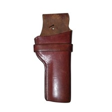 Vintage Revolver Pistol Cowboy Leather Belt Loop Holster Made in Oregon 25 45A