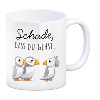 Schade, Dass Du Gehst Papageitaucher Kaffeebecher Abschied Kollege