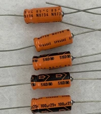 Axial Capacitor 25V 100 UF for Tattoo Coil machines (Pack of 15 pieces)