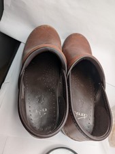 Dansko Professional Women's Clogs Brown Leather Slip-On Comfort Shoes EU 38 US