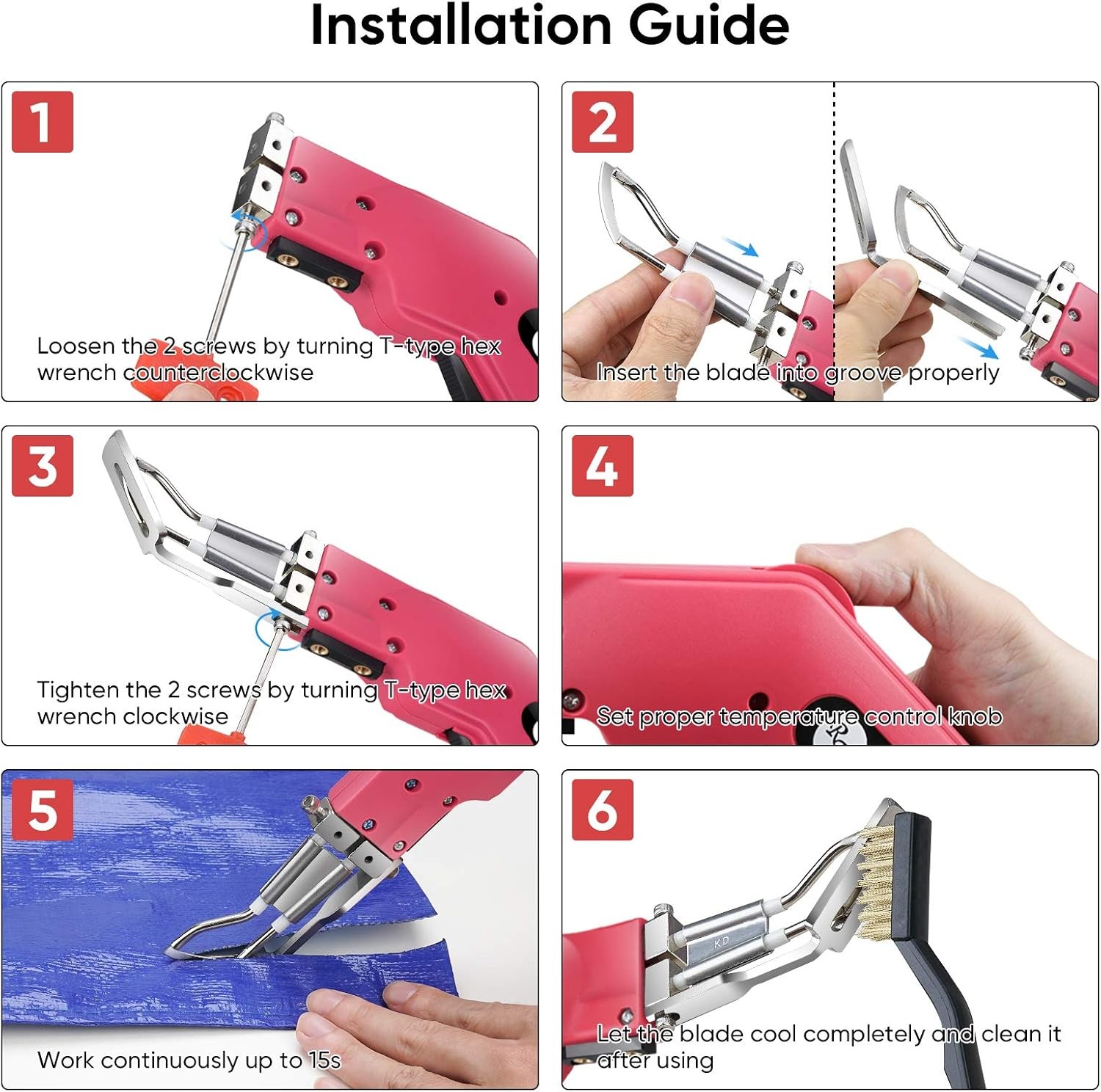 Cut Off Rope 100W Hot Knife Fabric Cutter Electric Rope Ribbon Cutting Tool Kit | eBay
