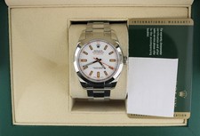 2008 Rolex Milgauss 116400 White Dial SS Oyster With Papers 40mm