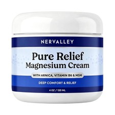 Pure Relief Magnesium Cream - Dead Sea Magnesium Lotion with MSM & Arnica w MSM