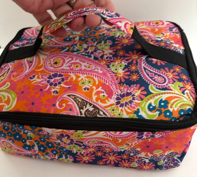 #ad #ad HOT LOGIC Mini PORTABLE HOT OVEN Paisley Print INSULATED LUNCH BAG Travel Office $48.85