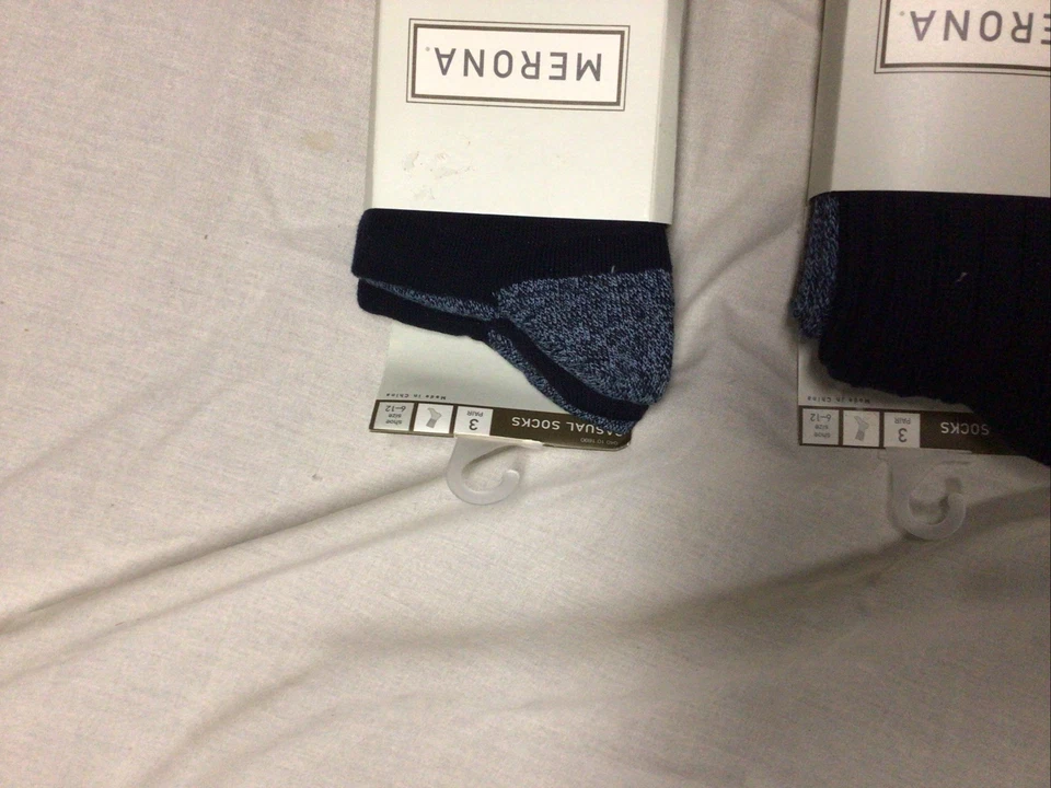 NUEVO 3 PACKS CALCETINES DE VESTIR HOMBRE MERONA COLORES SURTIDOS 15 PARES TALLA TOTAL 6-12 Foto 2 de 3