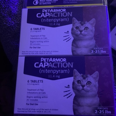 CAPACTION - Oral Flea Treatment Cats 2-25Lbs - 2 Pack Sealed 04/27