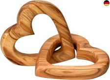 Kassis Geschenkartikel Olivenholz-Herzen für Brautpaar, zum Valentinstag, 