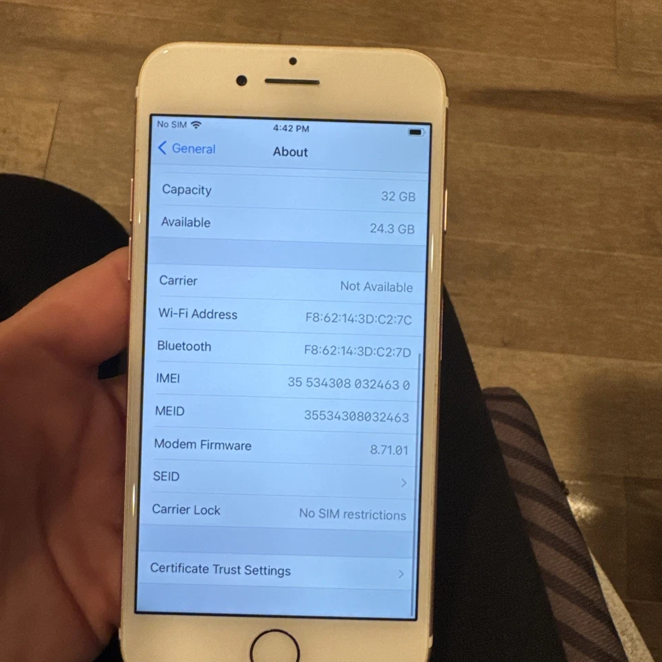 Apple iPhone 7 - 32GB - Rose Gold (Unlocked) A1660 No Sim - Image 4 of 4