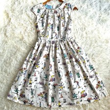 USED PRADA DRESS, SIZE 38, RARE DESIGN, ART PATTERN, ILLUSTRATION PRINT ACCEPT