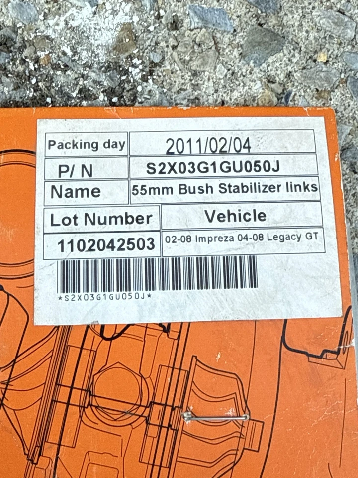 AVO 50mm Front Solid Sway Bar End Links (PN S2X03G1GU050J - Image 3 of 3