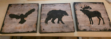 Bilder Björnamo 3er Set Wandbilder Tiere Rentier Bär Vogel Naturbilder !!