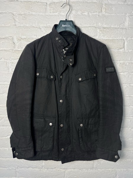 Barbour International Duke Jacket – Black – Size S WAXED JACKET 00’s England