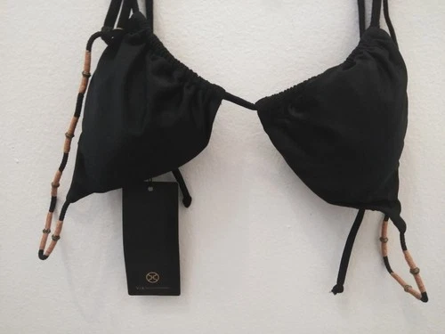 New VIX Paula Hermanny SOLID LAURA PARALLEL TRI, BLACK 070-406-001  SIZE MEDIUM
